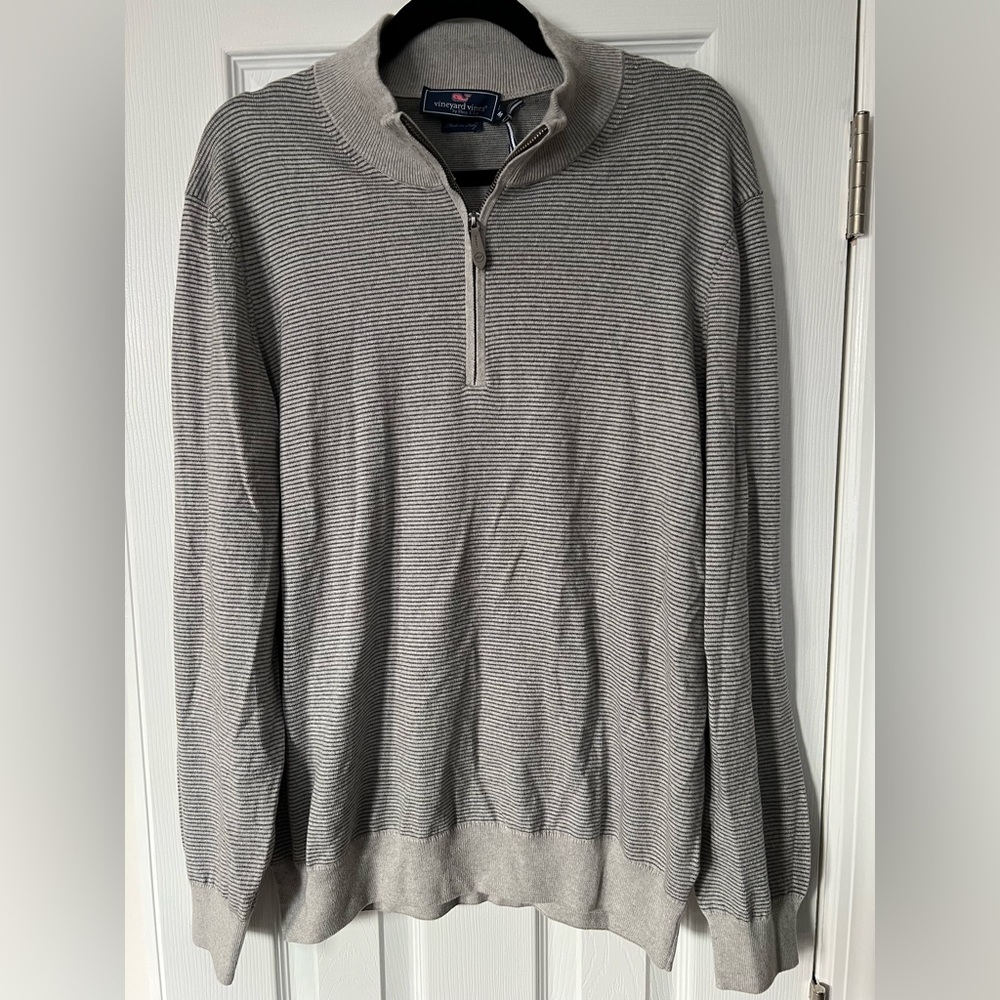NWT vineyard vines Thaxter Stripe Quarter Zip